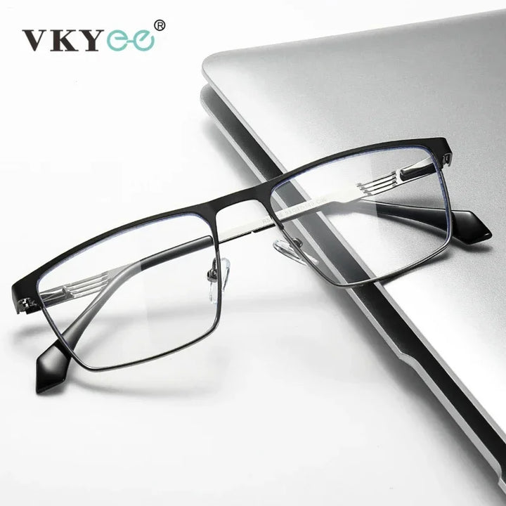 Vicky Women's Full Rim Square Alloy Acetate Reading Glasses 69151
