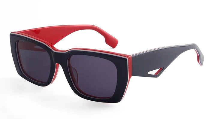 Esnbie Men's Full Rim Square Acetate Sunglasses 240751