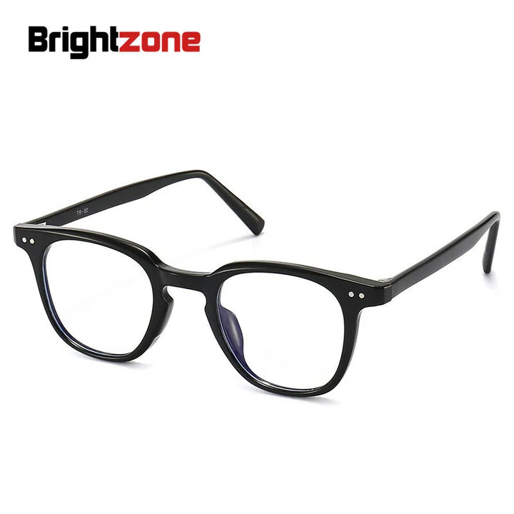 Brightzone Unisex Full Rim Oval Square Tr 90 Titanium Eyeglasses 73007 Full Rim Brightzone