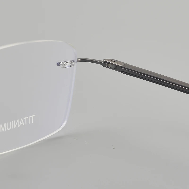 Muzz ZRB2 men's rimless pure titanium prescription eyeglasses — view 7