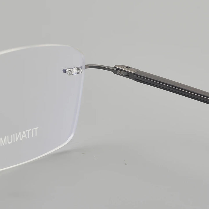 Muzz ZRB2 men's rimless pure titanium prescription eyeglasses — view 7