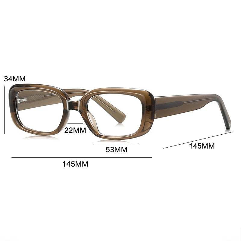 Gatenac Women's Full Rim Square Tr 90 Titanium Reading Glasses Gxy9034