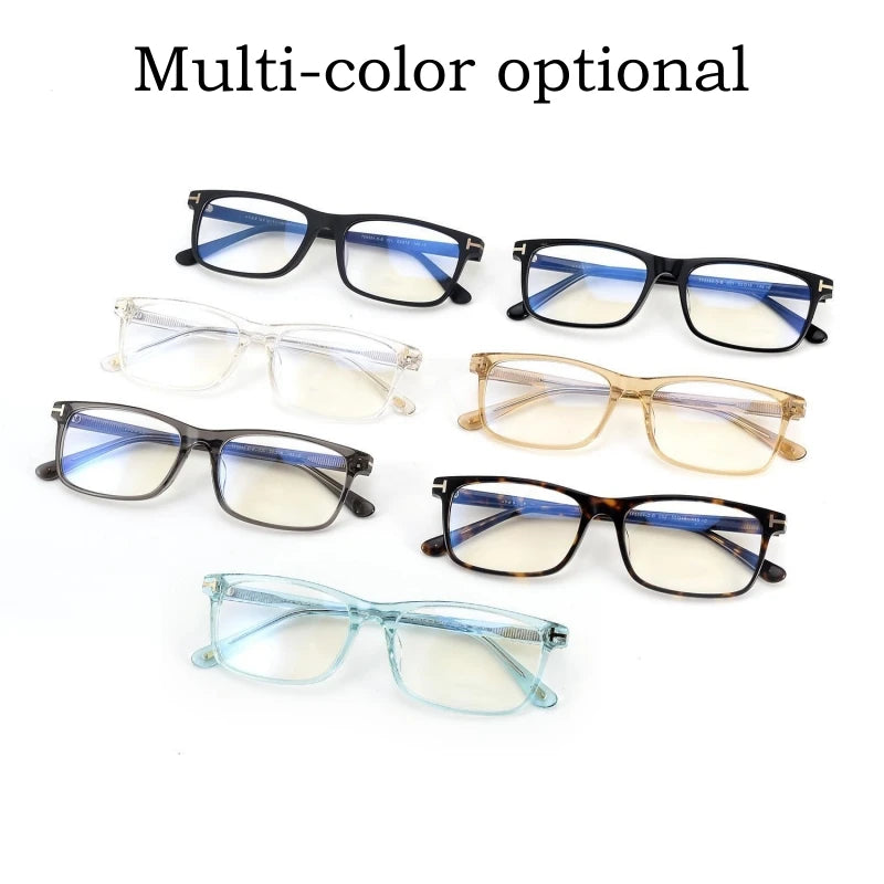 Yimaruili Unisex Full Rim Square Acetate Eyeglasses Y5584 Full Rim Yimaruili Eyeglasses   