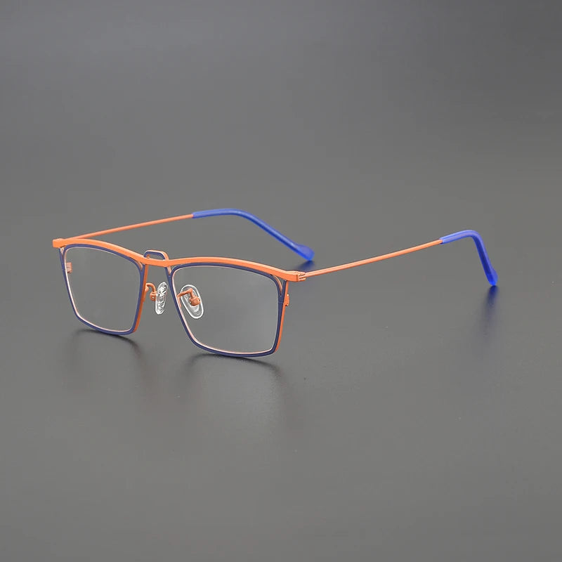 Nobler Unisex Full Rim Square Double Bridge Titanium Eyeglasses 185794