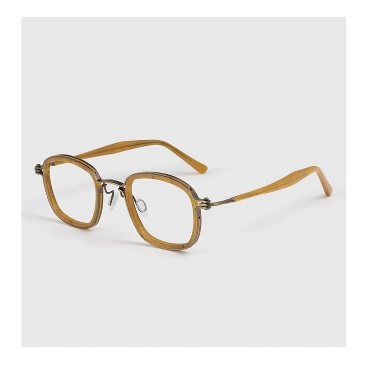 Bobbie Unisex Full Rim Round Square Titanium Acetate Eyeglasses 985863