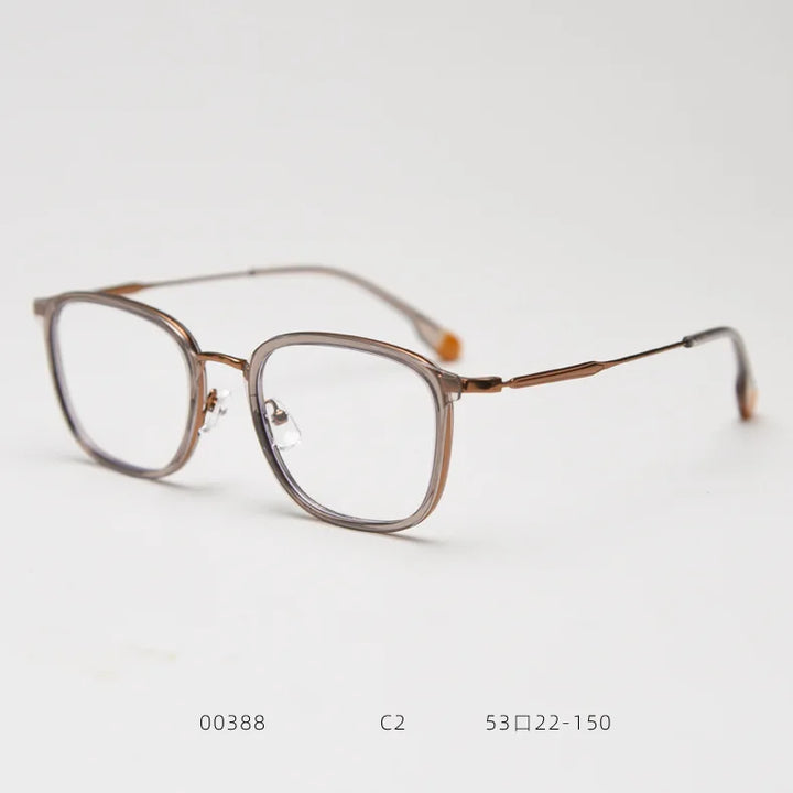 Gmei Optical TF00388 unisex square alloy prescription eyeglasses — view 3