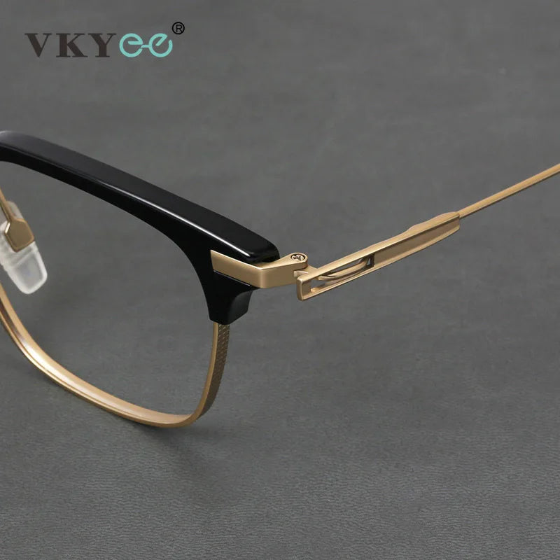 Vicky Men's Full Rim Big Square Titanium Acetate Reading Glasses 44107 Reading Glasses Vicky   