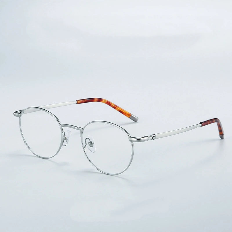 Yimaruili Women's Full Rim Round Titanium Acetate Eyeglasses 905277