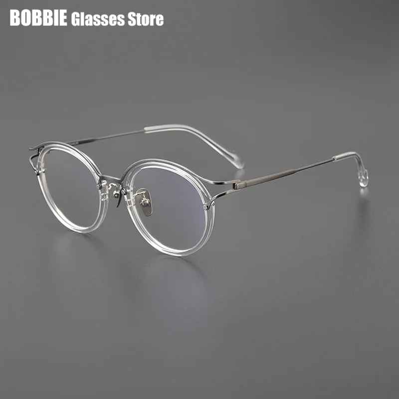 Bobbie Women's Full Rim Round Titanium Acetate Eyeglasses 960036