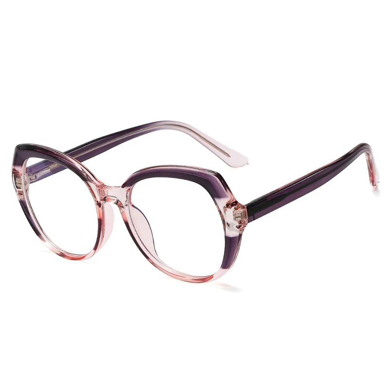 Handoer Women's Full Rim Oval Square Tr 90 Alloy Eyeglasses 795930