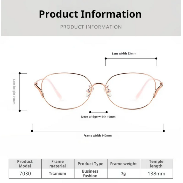 Xbora Unisex Full Rim Oval Square Titanium Alloy Eyeglasses 70301