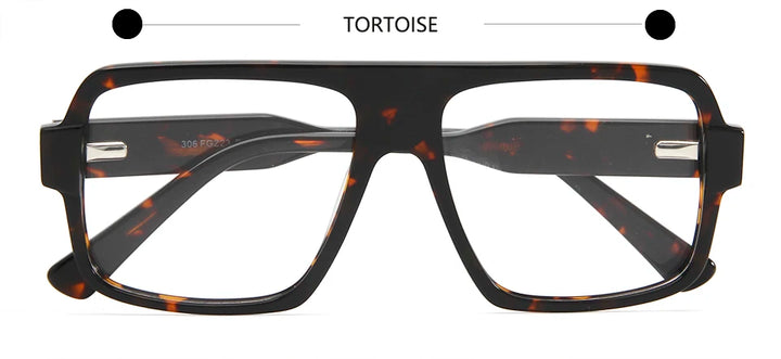 Esnbie Unisex Full Rim Polygon Square Acetate Eyeglasses 30623