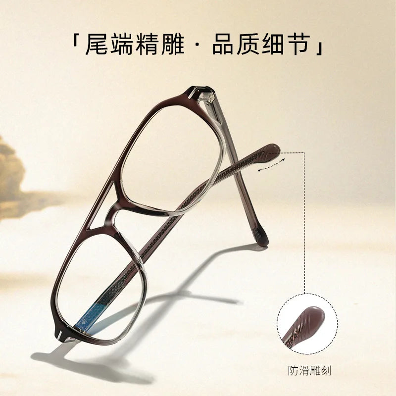 Reven Jate Unisex Full Rim Square Acetate Prescription Eyeglasses 32203 - view 4