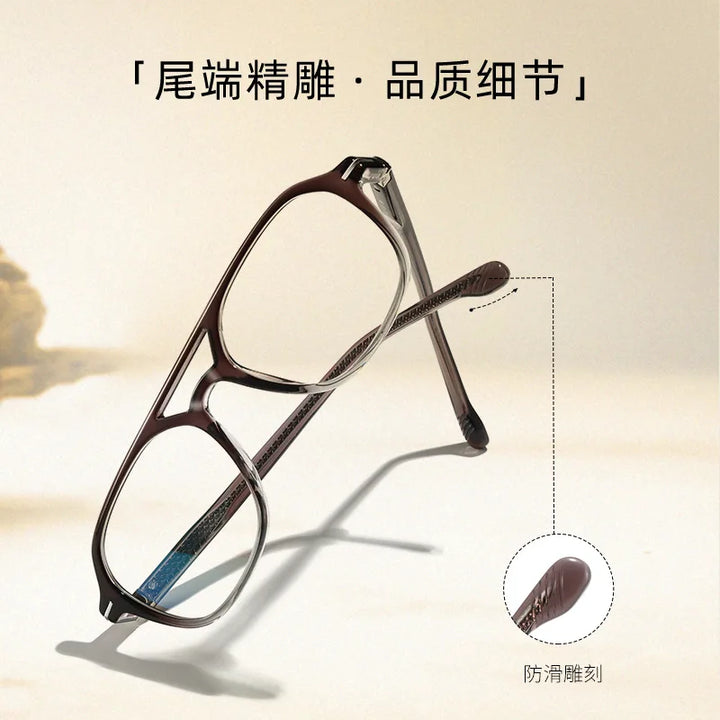 Reven Jate Unisex Full Rim Square Acetate Prescription Eyeglasses 32203 - view 4