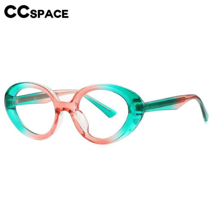 CCSpace Women's Full Rim Oval Pc Plastic Eyeglasses/Sunglasses 56760 Full Rim CCspace   