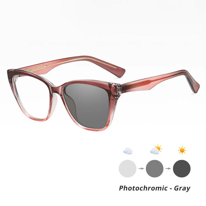 Ralferty Women's Full Rim Cat Eye Tr 90 Alloy Photochromic Eyeglasses 381731