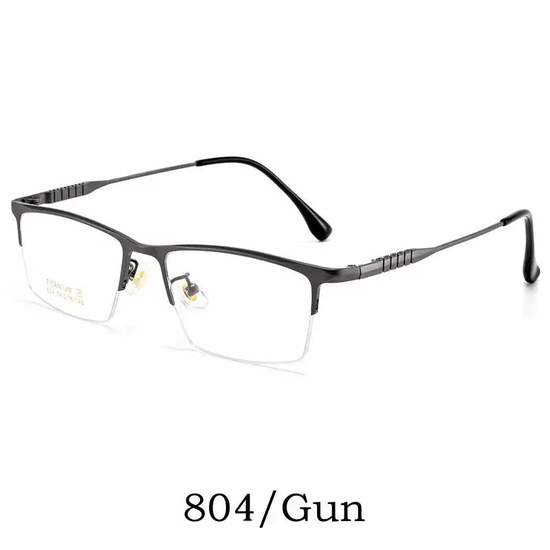 Hdcrafter Unisex Semi Rimless Square Titanium Frames 804100 FuzWeb