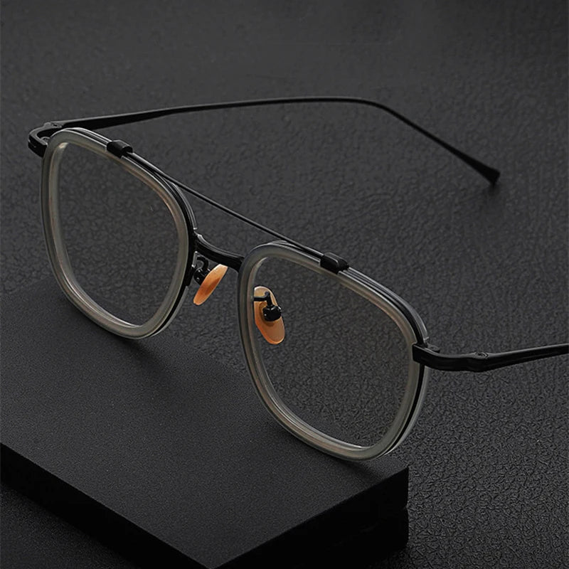 Blackmask Unisex Full Rim Square Titanium Eyeglasses BM-R9025