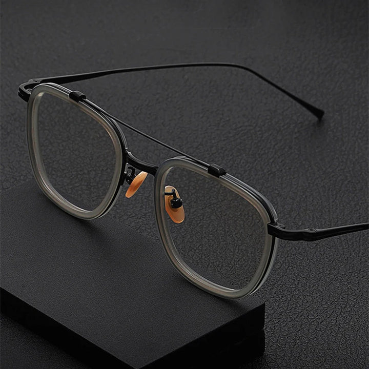 Blackmask Unisex Full Rim Square Titanium Eyeglasses BM-R9025