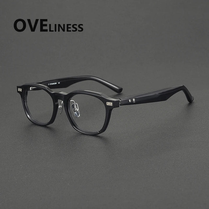 Oveliness Unisex Full Rim Oval Square Acetate Eyeglasses 321023