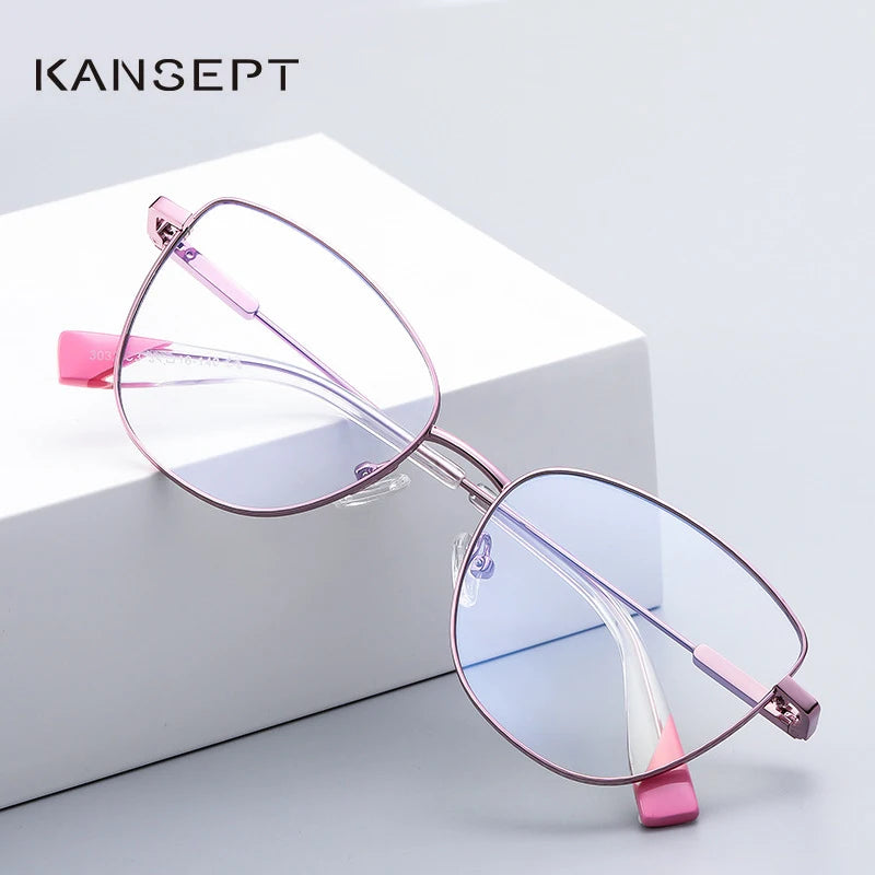 Kansept Women's Full Rim Cat Eye Alloy Reading Glasses 3032 Reading Glasses Kansept   