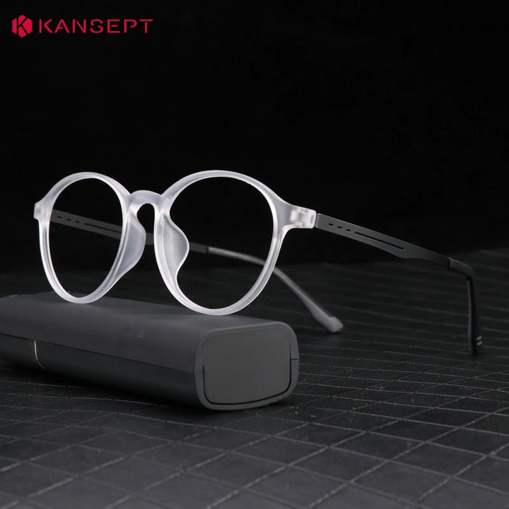 Kansept Women's Full Rim Round Tr 90 Titanium Reading Glasses 472013