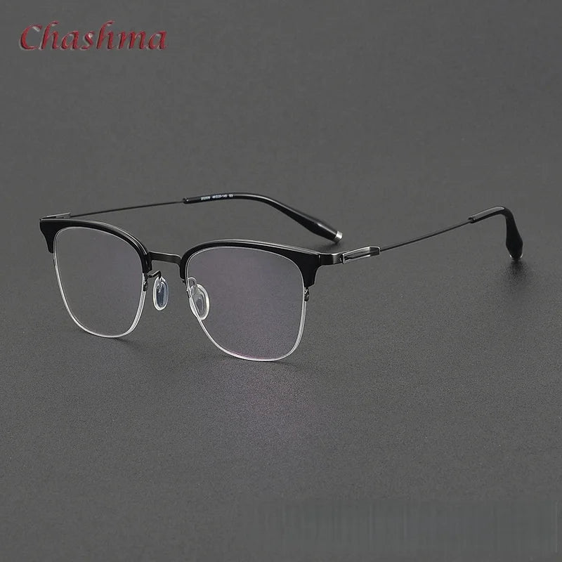 Chashma Ochki Women's Full Rim Square Acetate Titanium Eyeglasses 802506