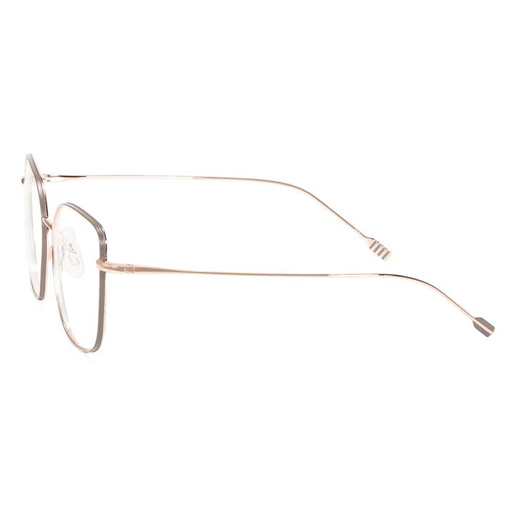 Esnbie Unisex Full Rim Square Cat Eye Titanium Eyeglasses 22024 Full Rim Esnbie   