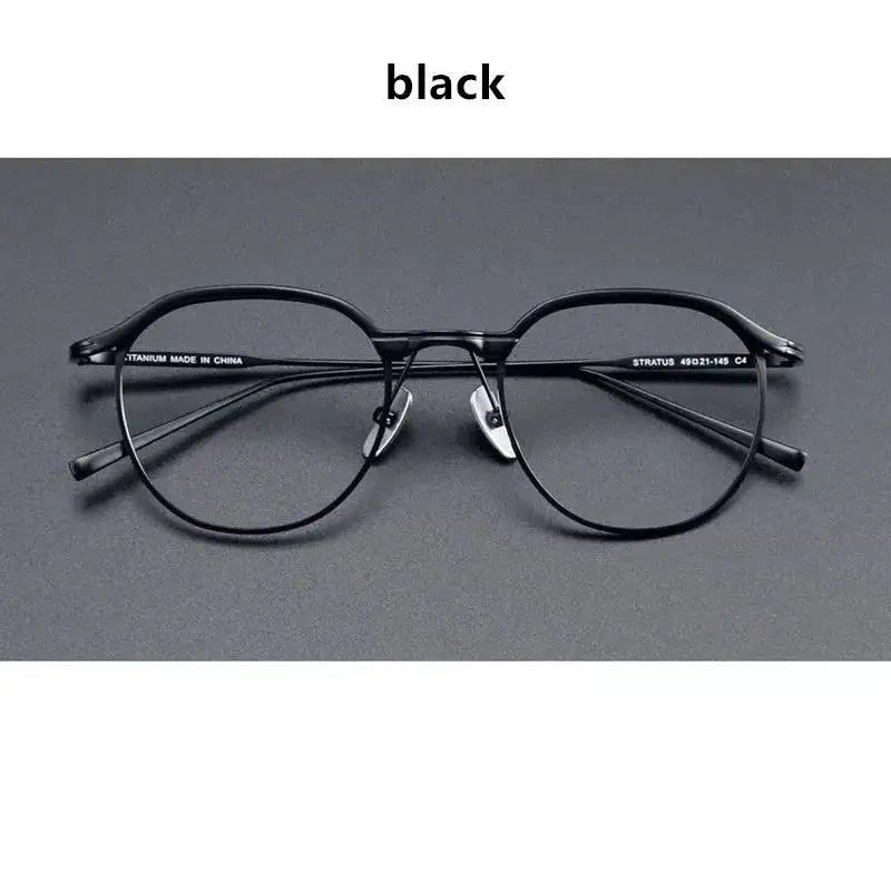 Aimee Full Rim 214946 Seamless Screwless Titanium Oval Frames FuzWeb