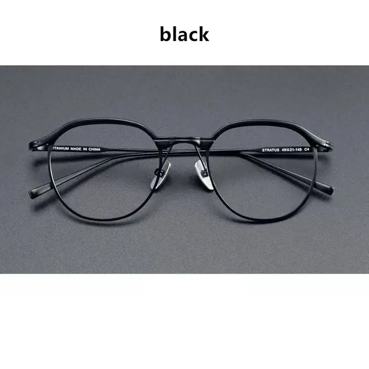 Aimee Full Rim 214946 Seamless Screwless Titanium Oval Frames FuzWeb