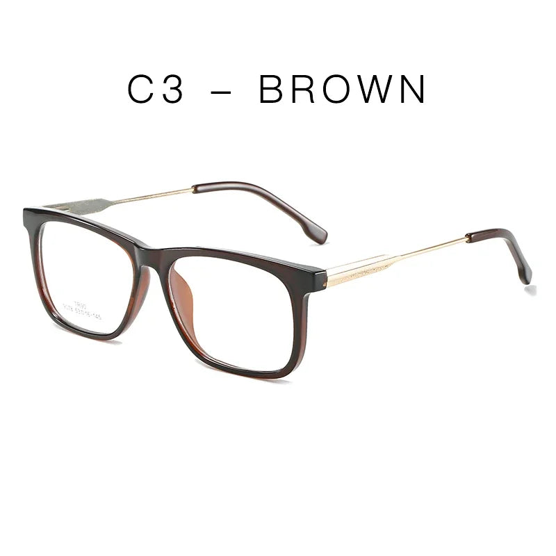 Hotochki Unisex Full Rim Square Tr 90 Alloy Eyeglasses 907849