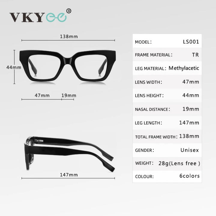 Vicky Women's Full Rim Square Tr 90 Titanium Reading Glasses 138001