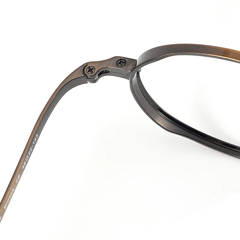 Muzz SG6801 men's round pure titanium prescription eyeglasses — view 10