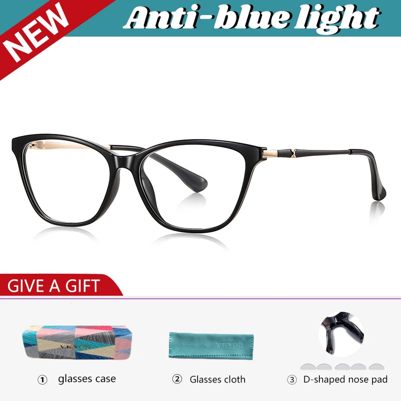 Vicky Women's Full Rim Square Cat Eye Tr 90 Alloy Reading Glasses 77232