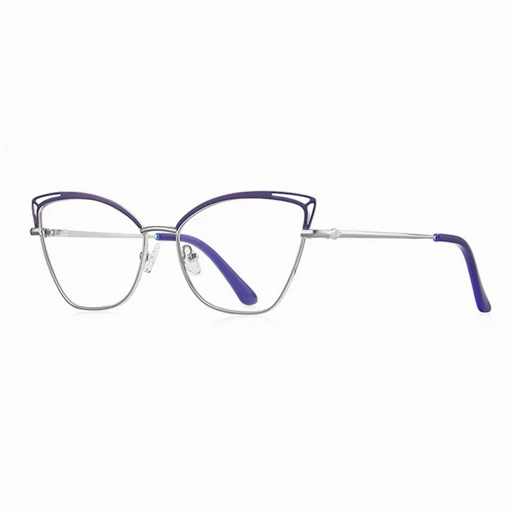 Ralfterty Women's Full Rim Oval Cat Eye Alloy Eyeglasses 883038