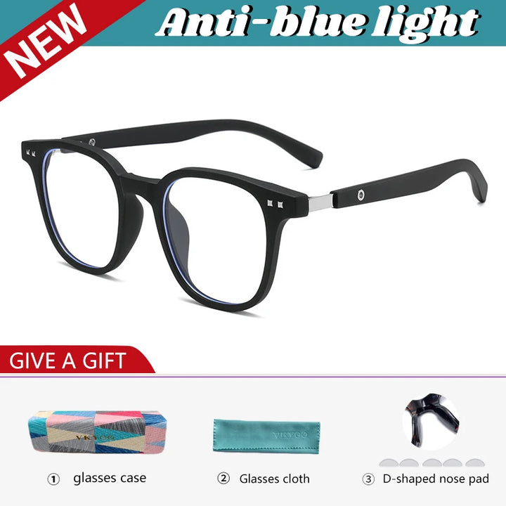 Vicky Unisex Full Rim Square Tr 90 Alloy Reading Glasses 622503