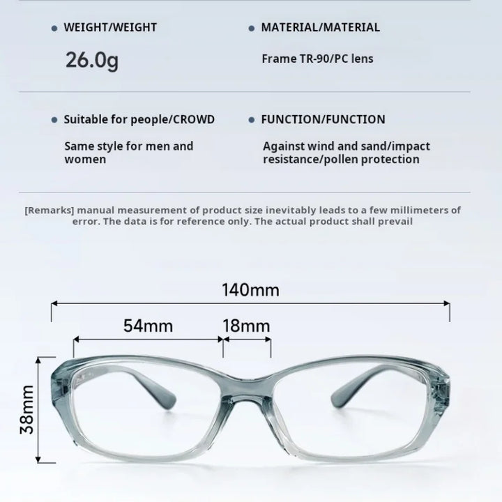 Momoja Unisex Full Rim Oval Goggle Style Tr 90 Sport Eyeglasses G7101
