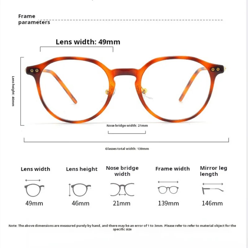 Momoja Women's Full Rim Oval Round Acetate Steel Eyeglasses 72272