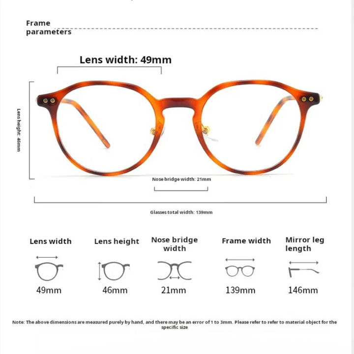 Momoja Women's Full Rim Oval Round Acetate Steel Eyeglasses 72272