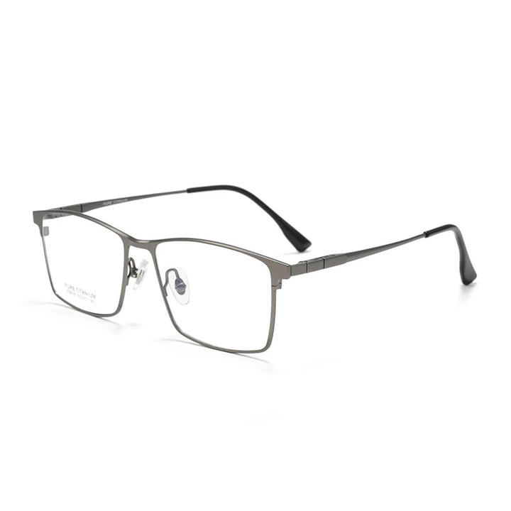 Yimaruili Men's Full Rim Square Brow Line Titanium Eyeglasses 612010