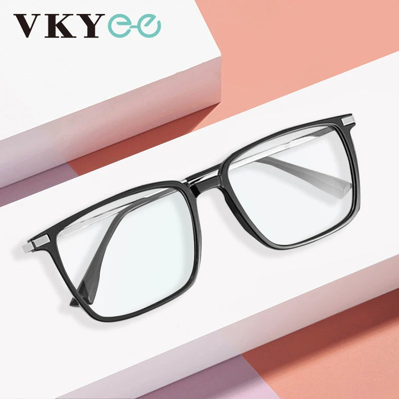 Vicky Men's Full Rim Square Titanium Reading Glasses 5042 Reading Glasses Vicky   