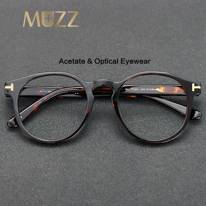 Muzz Women's Full Rim Round Oval Acetate Eyeglasses  4591 Full Rim Muzz   