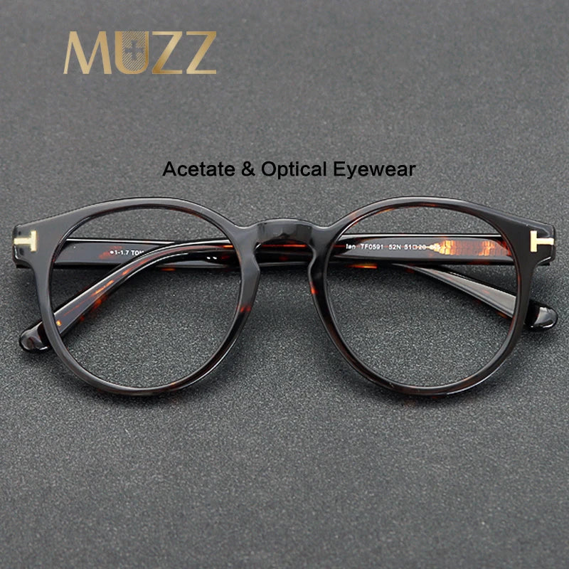 Muzz Women's Full Rim Round Oval Acetate Eyeglasses  4591 Full Rim Muzz   