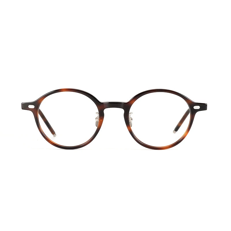 Black Mask Unisex Full Rim Round Acetate Eyeglasses 195495