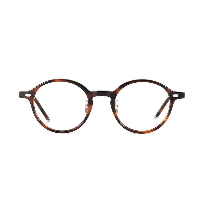 Black Mask Unisex Full Rim Round Acetate Eyeglasses 195495