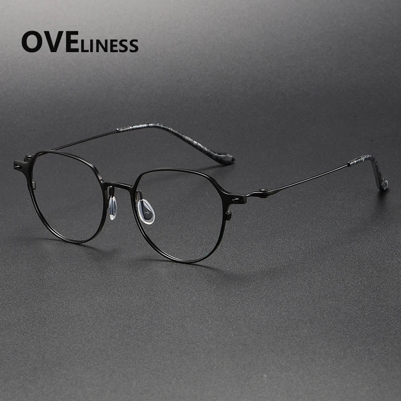 Oveliness Women's Full Rim Round Titanium Eyeglasses 22314