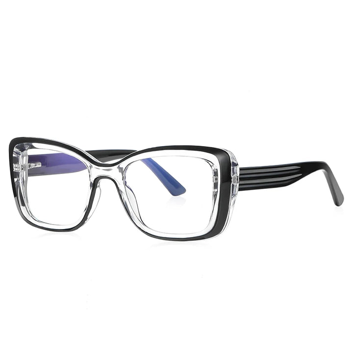 Reven Jate Unisex Full Rim Square Thick Tr 90 Eyeglasses 21147