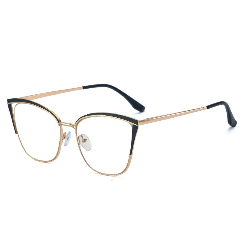 KatKani Women's Full Rim Square Cat Eye Alloy Eyeglasses  95778 Full Rim KatKani Eyeglasses   