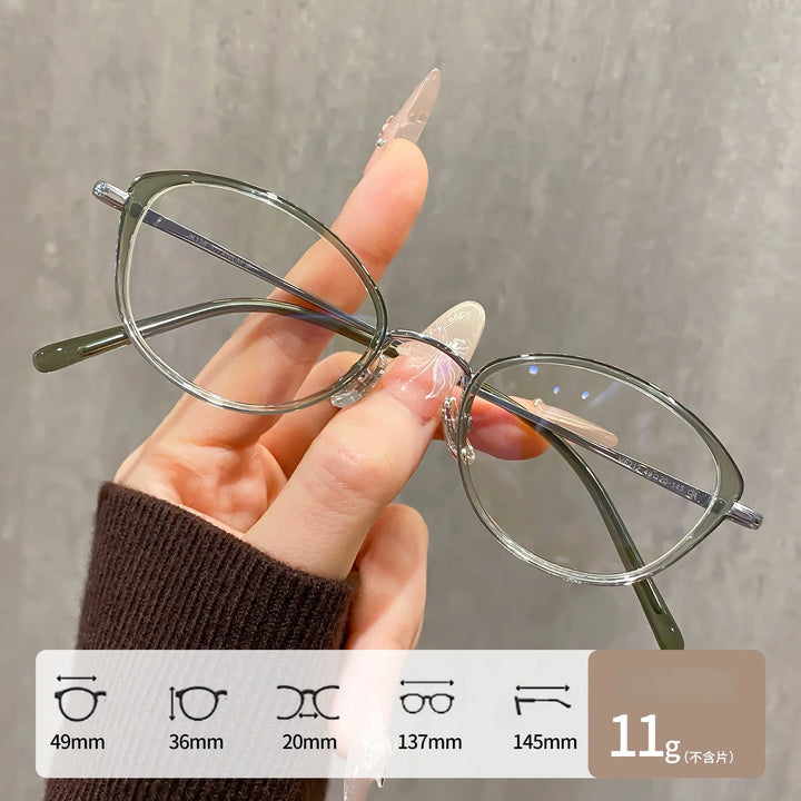 Yimaruili Unisex Full Rim Cat-Eye TR-90 Titanium Eyeglasses M6212Y — view 5 | Yimaruili at FuzWeb