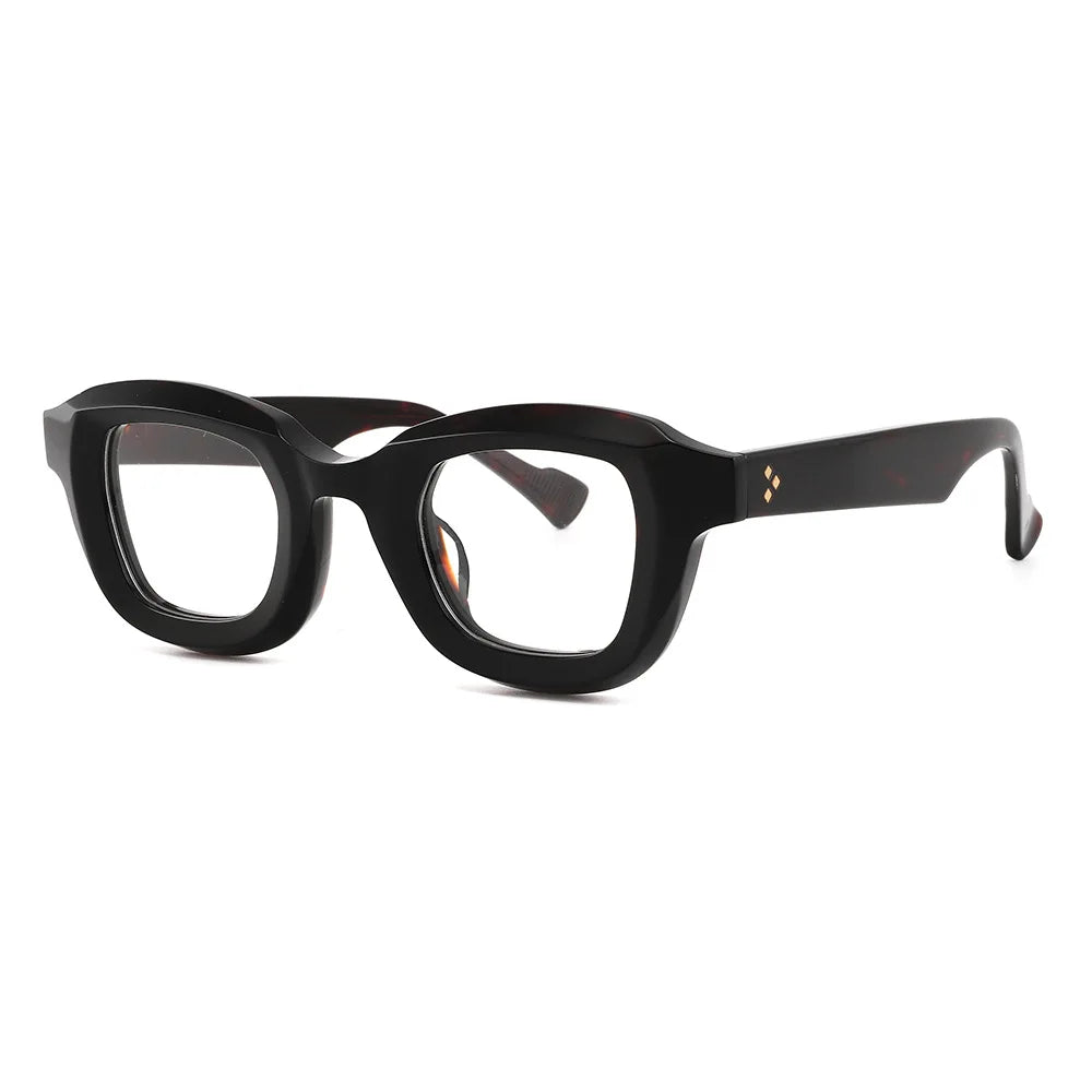 Cubojue Unisex Full Rim Square Acetate Reading Glasses Gl6624 Reading Glasses Cubojue C2 0 